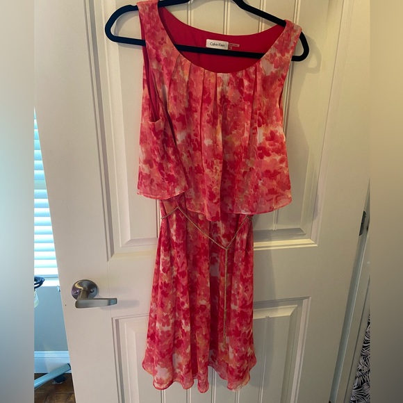 SOLD! Calvin Klein Floral Dress 🩷 Size 14 - Picture 3 of 3